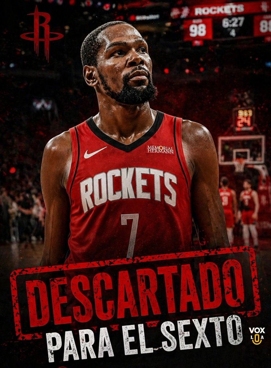 TheLaVox's tweet image. #KevinDurant sale del tablero y deja a #Lakers mirando el abismo con una sonrisa incómoda: la serie ante #HoustonRockets en la #NBA se volvió un examen de carácter que huele a sentencia. No hay excusas elegantes cuando el guion se rompe solo: volvió #AustinReaves y el resultado