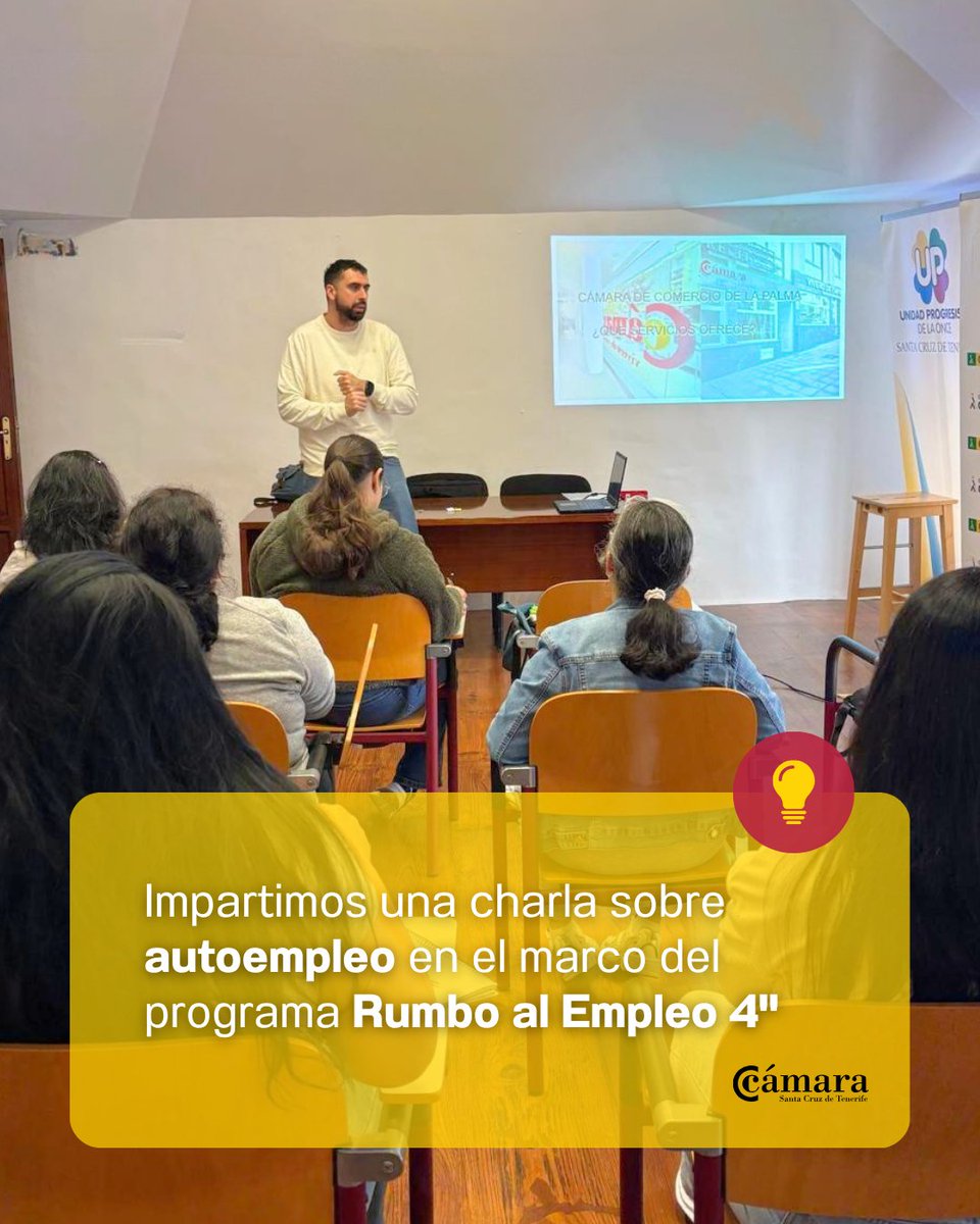 camarasctfe's tweet image. 🗃️ El técnico de la delegación de la Cámara en Santa Cruz de La Palma, Ricardo San Blas, impartió un taller para personas en búsqueda de empleo y emprendedoras en el marco del programa Rumbo al Empleo 4” de Fundación Isonorte Empleo.

#UnaCámaraCuatroIslas #La Palma #Economía
