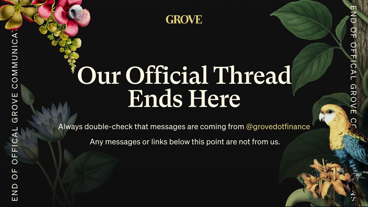 Grove Finance tweet media