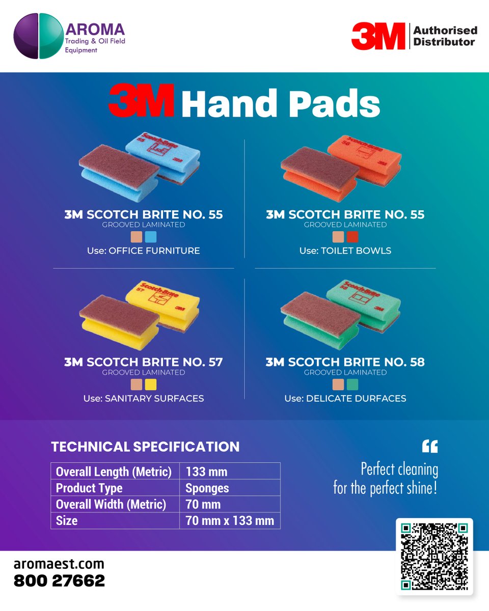 AromaEst's tweet photo. Still using the same old pad for every surface? That’s the problem. The right pad makes all the difference for a clean, polished finish.

• Surface-specific results 
• No unnecessary damage 
• Durable &amp; consistent 
• Easy, precise handling 

info@aromaest.com 📧 https://t.co/YjcHpThoKW