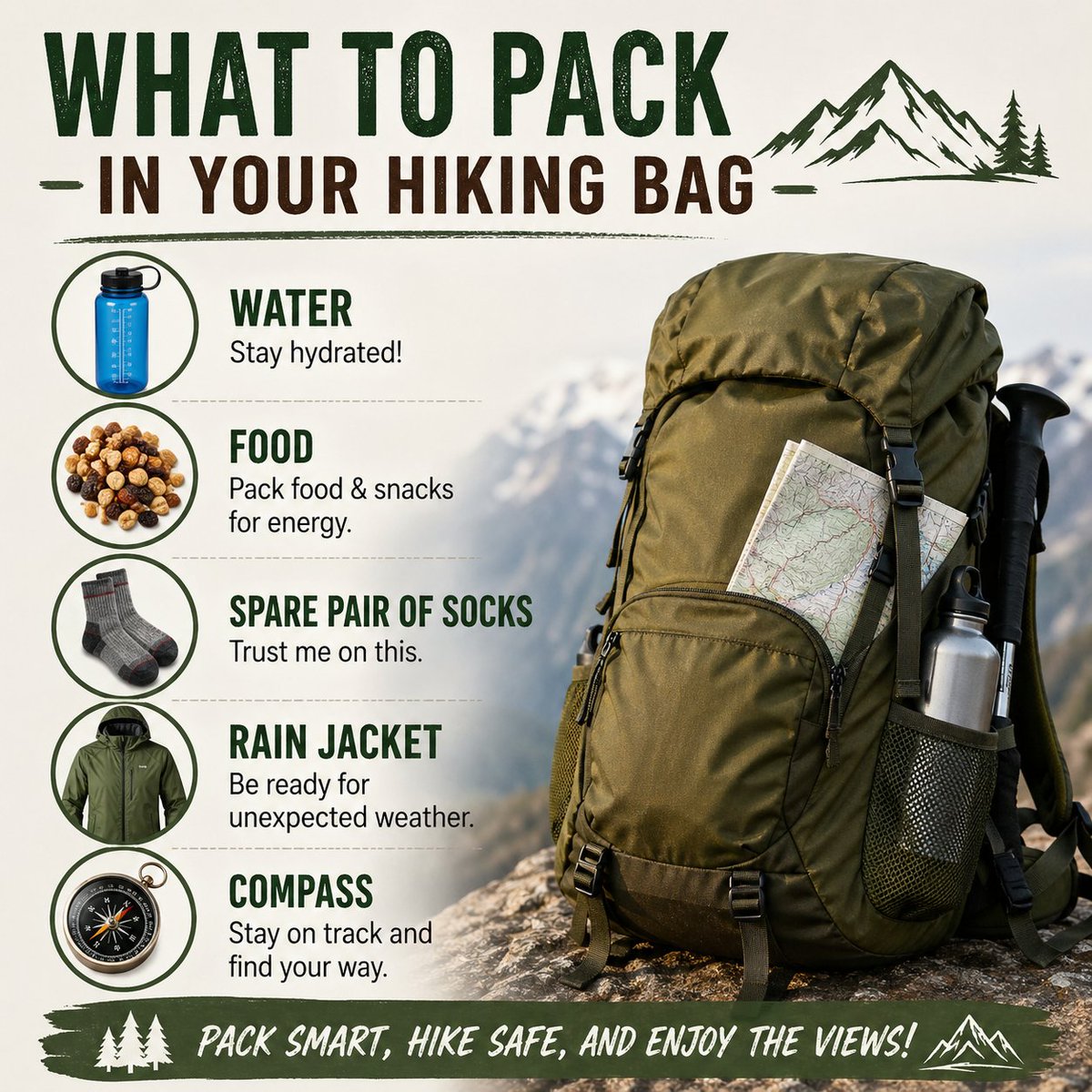 TheTrailBoys's tweet image. What to pack in your hiking bag!!
#hiking #hikinggear #outdooradventure #trailready #packsmart #stayprepared #hikesafe #hikingessentials #getoutside #trailboys #exploremore