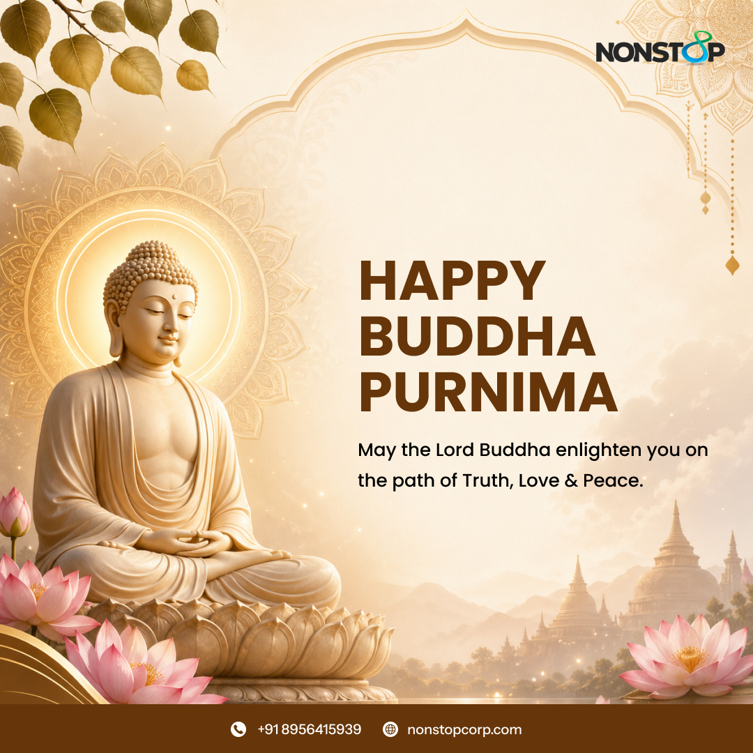 nonstopcorp's tweet photo. Let peace be your power and kindness be your legacy this Buddha Purnima 🌸✨

May the light of wisdom guide your journey, bringing calm to your mind, strength to your spirit, and positivity to everything you do. 

#BuddhaPurnima #PeaceAndHarmony #Wisdom #SpreadKindness https://t.co/QvXbQQRhmR