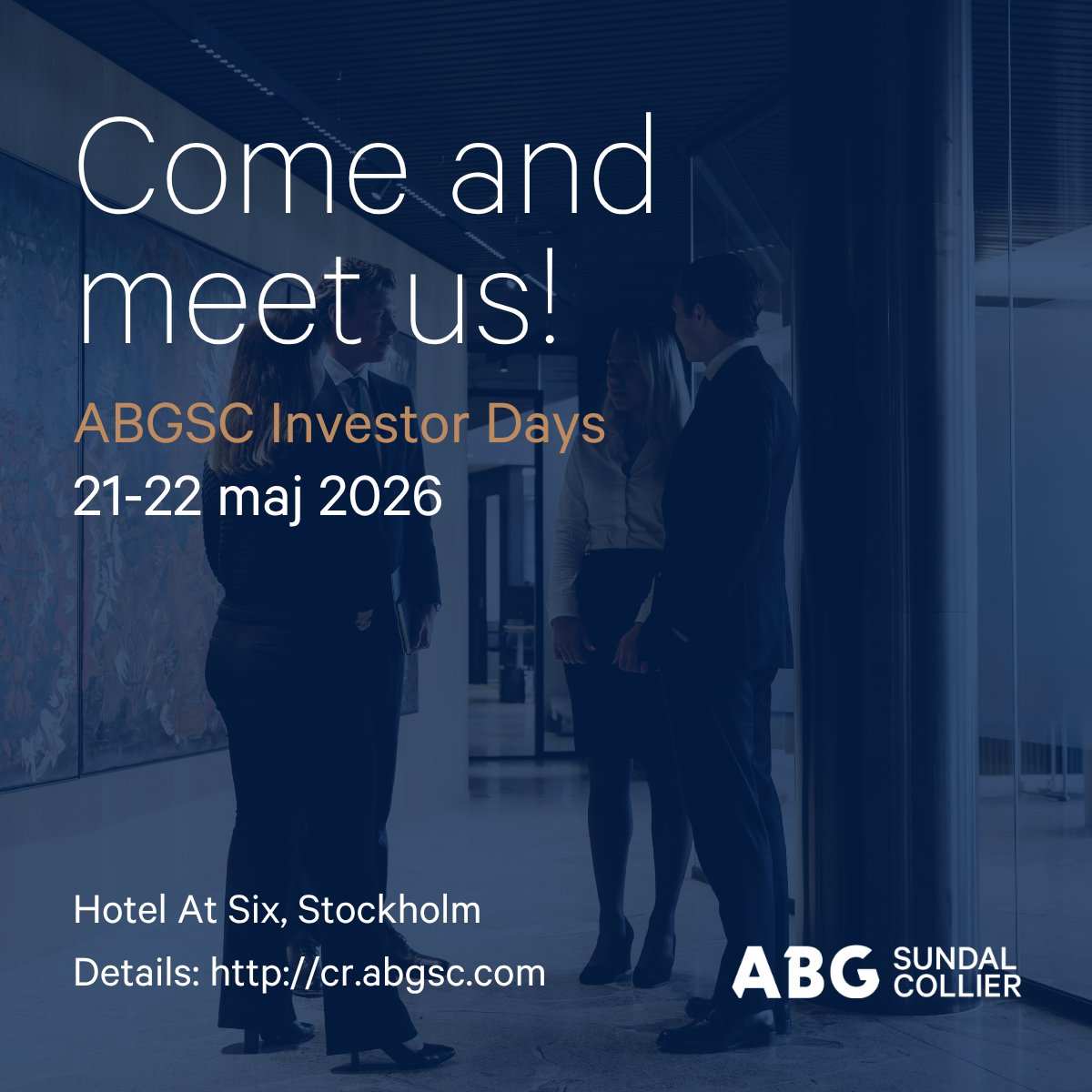 proact_it's tweet photo. We’re presenting at @ABGSC Investor Days in Stockholm on 22 May 2026.

President &amp; CEO Magnus Lönn will walk through Q1 2026 results, our investment case, and the market environment in hybrid cloud and IT infrastructure.

See you there!

$PACT https://t.co/utKhKj7RdE