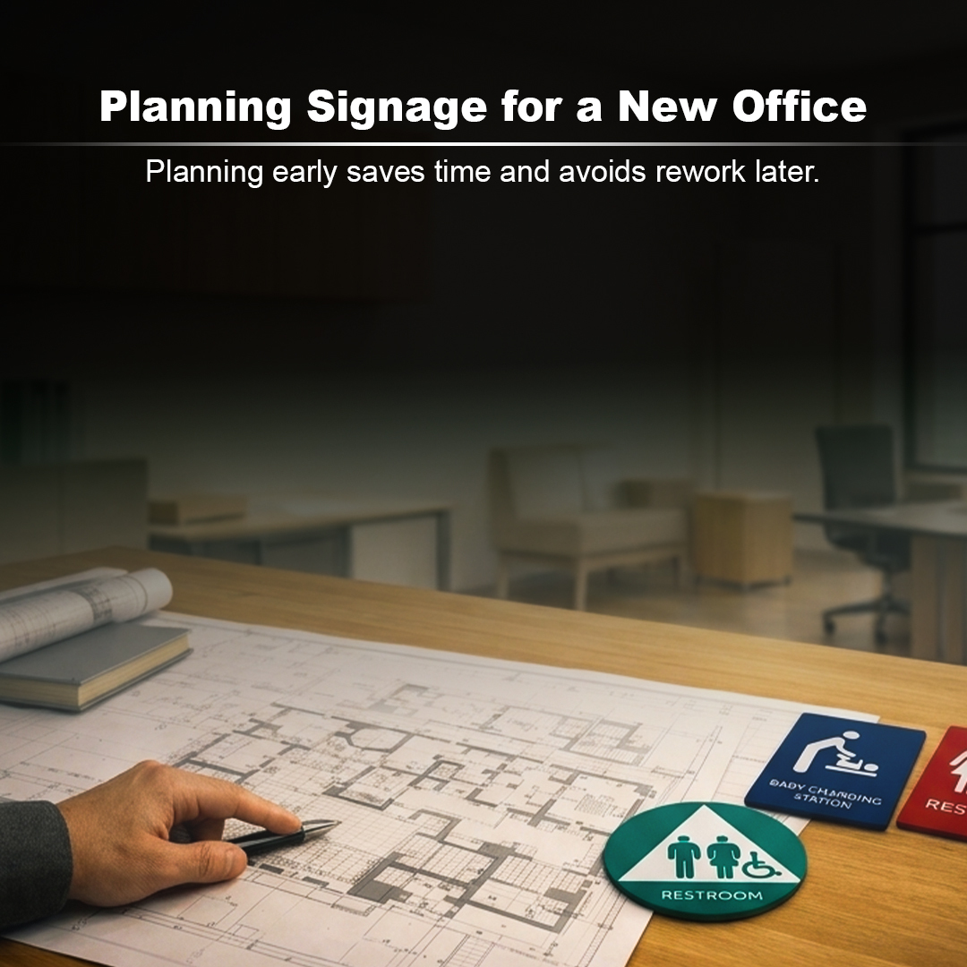 AltiusGraphics's tweet photo. Signage should be part of your planning process from the beginning. It works with your layout, branding, and user flow.

When planned early, signage integrates smoothly into the design. This reduces delays and avoids rework.

#InteriorSignage #ADASigns #ALTIUSGraphics https://t.co/ZvcSrPBhDi
