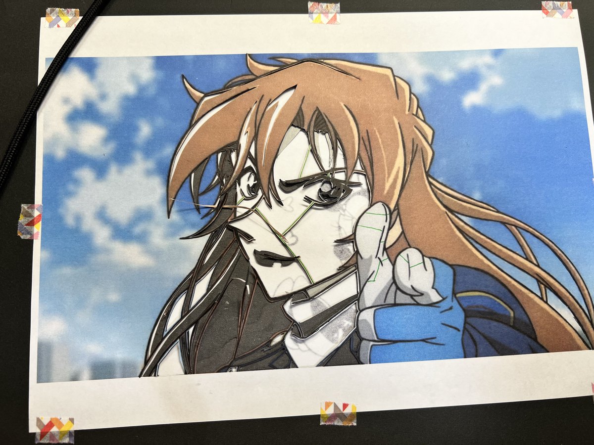 rika_22000's tweet photo. 切り絵の進歩 https://t.co/wz0Y03AinT