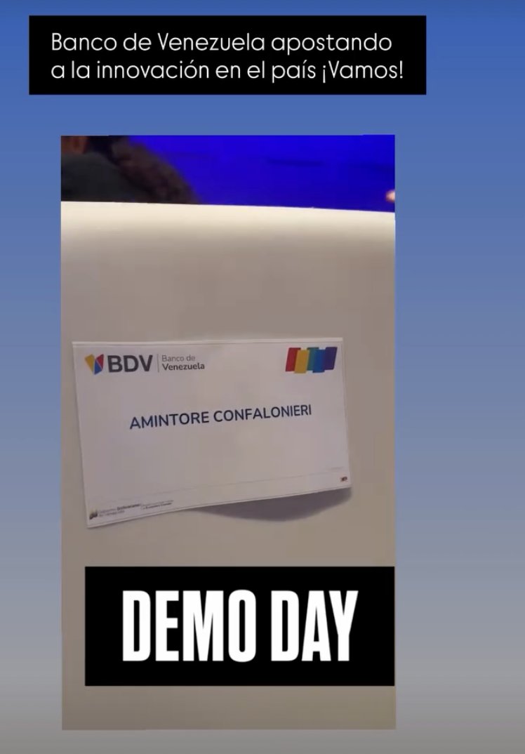 AmintoreOficial's tweet photo. Ayer estuvimos con @amaliasalud en el PITCH DAY del  Hub BDV Innova. 

El Banco de Venezuela está apostándooslo a la innovación en el país. https://t.co/22Y5AIdOCn