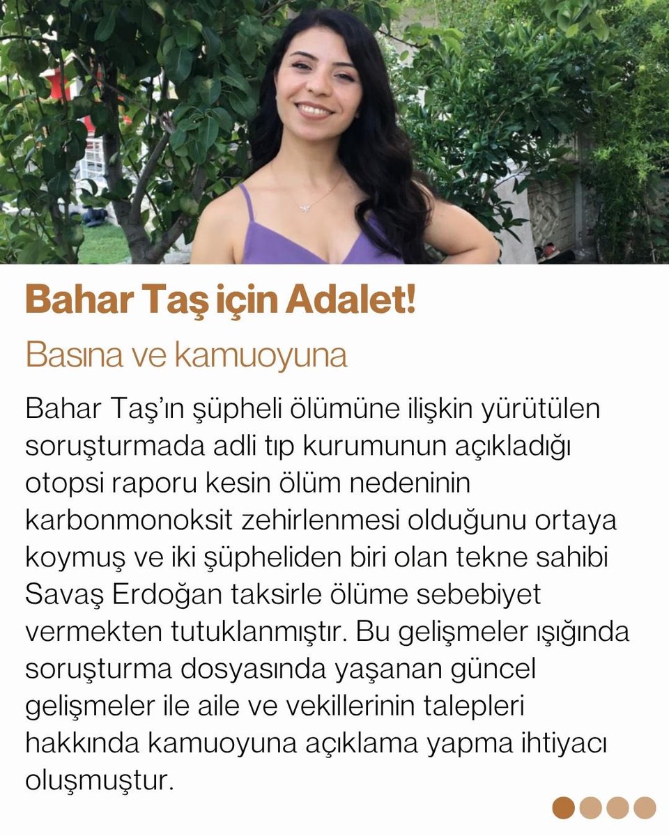 BaharaAdalet's tweet photo. Kamuoyuna
#BaharTaşİçinAdalet https://t.co/erih43Zppx