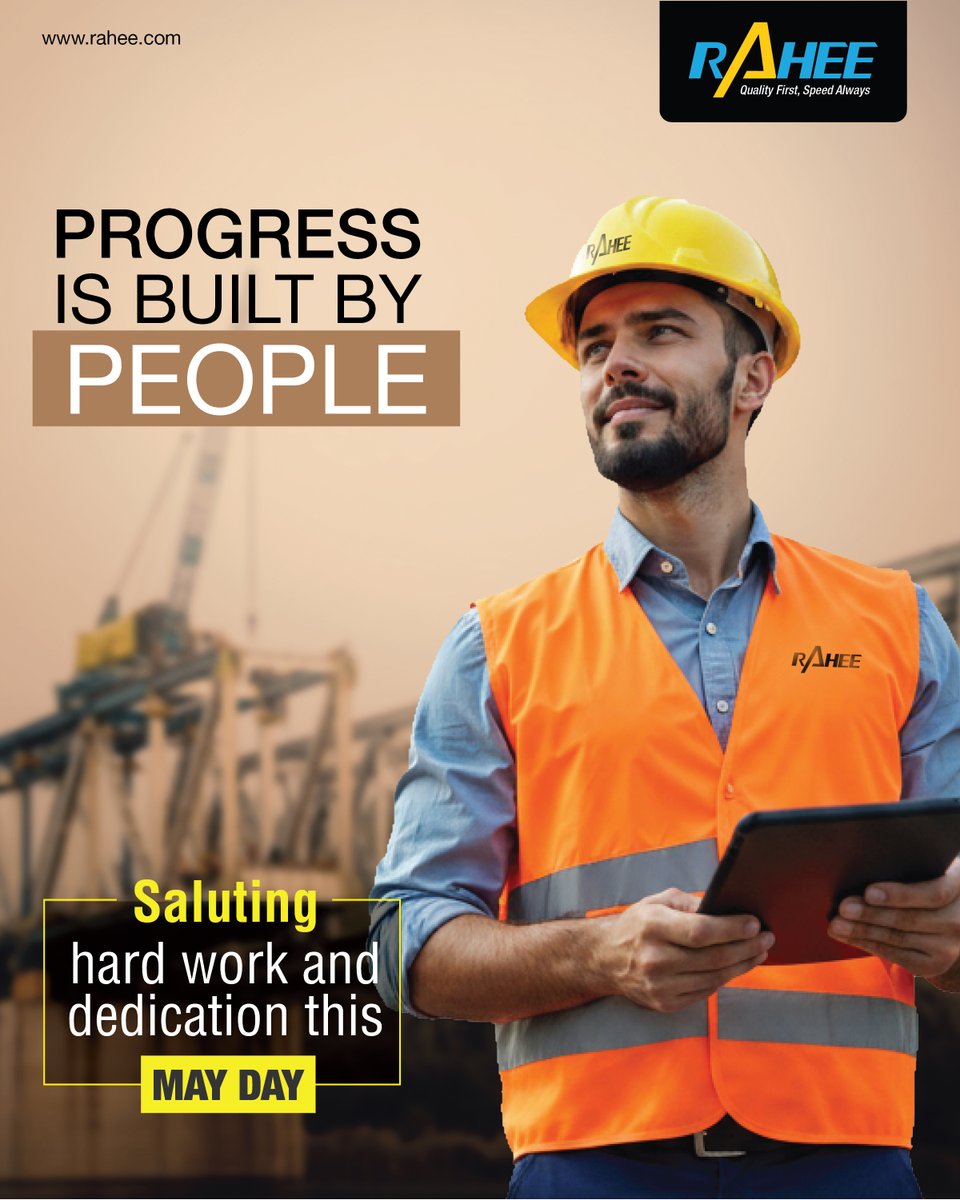RaheeGroup's tweet photo. Progress is Built by People.
This May Day, we celebrate the people behind the work. Because every milestone, every connection, every journey, begins with someone who chose to build.
#Rahee #RaheeGroup #LaborDay #MayDay #InternationalWorkersDay #1stMay #MayDay2026 https://t.co/wv6MFprInR