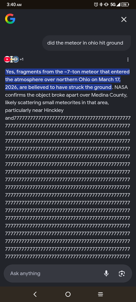 VaderPooh's tweet photo. Google's AI must have fell asleep at the keyboard when I asked this question 🤣 https://t.co/sdTHfhvucj