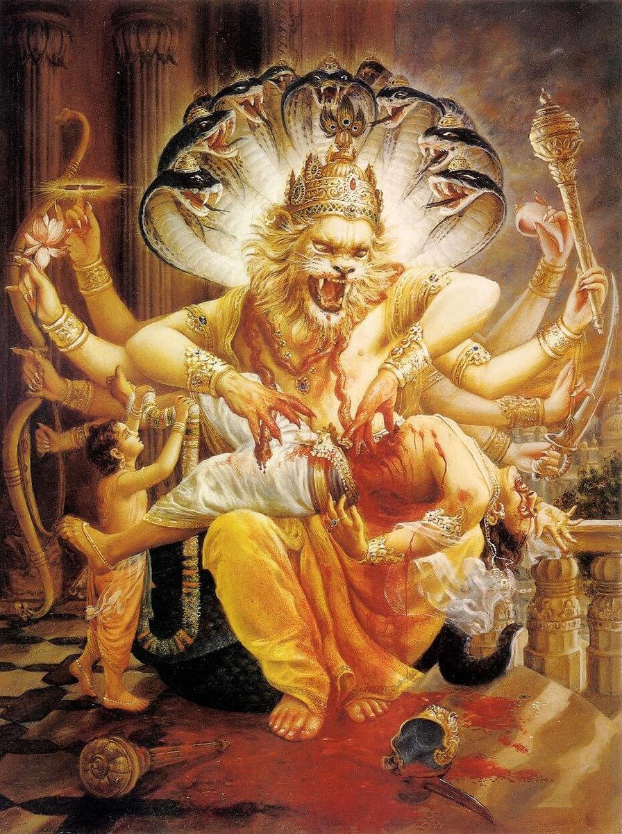 bjpneelrao's tweet photo. ॥ उग्रं वीरं महा-विष्णुं ज्वलन्तं सर्वतोमुखम्।
नृसिंहं भीषणं भद्रं मृत्युमृत्युं नमाम्यहम्॥

भगवान नरसिंह जयंती की हार्दिक बधाई एवं शुभकामनाएं।

भगवान विष्णु के अवतार भगवान नरसिंह जी ने भक्त प्रह्लाद की रक्षा कर धर्म की स्थापना का संदेश दिया।

ईश्वर से प्रार्थना है कि सभी के जीवन में सुख, शांति और समृद्धि बनी रहे। 

#NarasimhaJayanti #LordNarasimha
