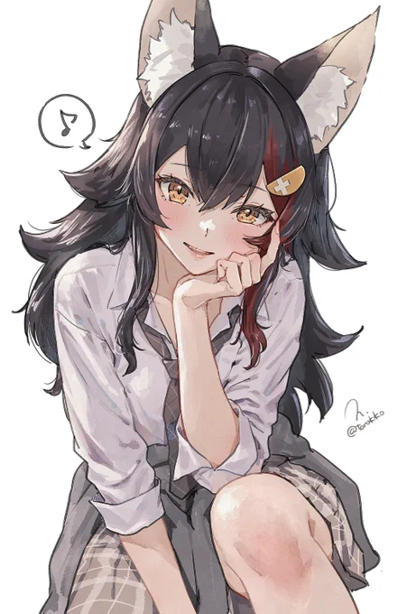オタクに優しい狼娘 Daily Illustration, Day 169 – Ookami Mio