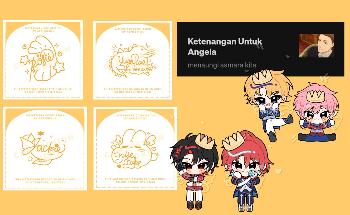 some commission results for this month ♡ thank you so much for ...