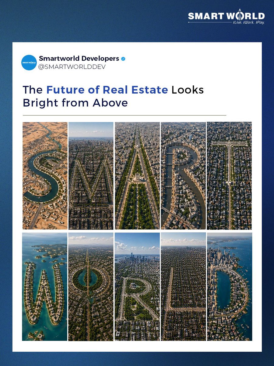 SMARTWORLDDEV's tweet image. At first glance, it’s just a skyline. Look closer it tells a story.

Of intent. Of scale. Of what’s next.

This is the future of real estate already in motion.

This is Smartworld. 

#StoryInTheSky #Smartworld #FutureNow