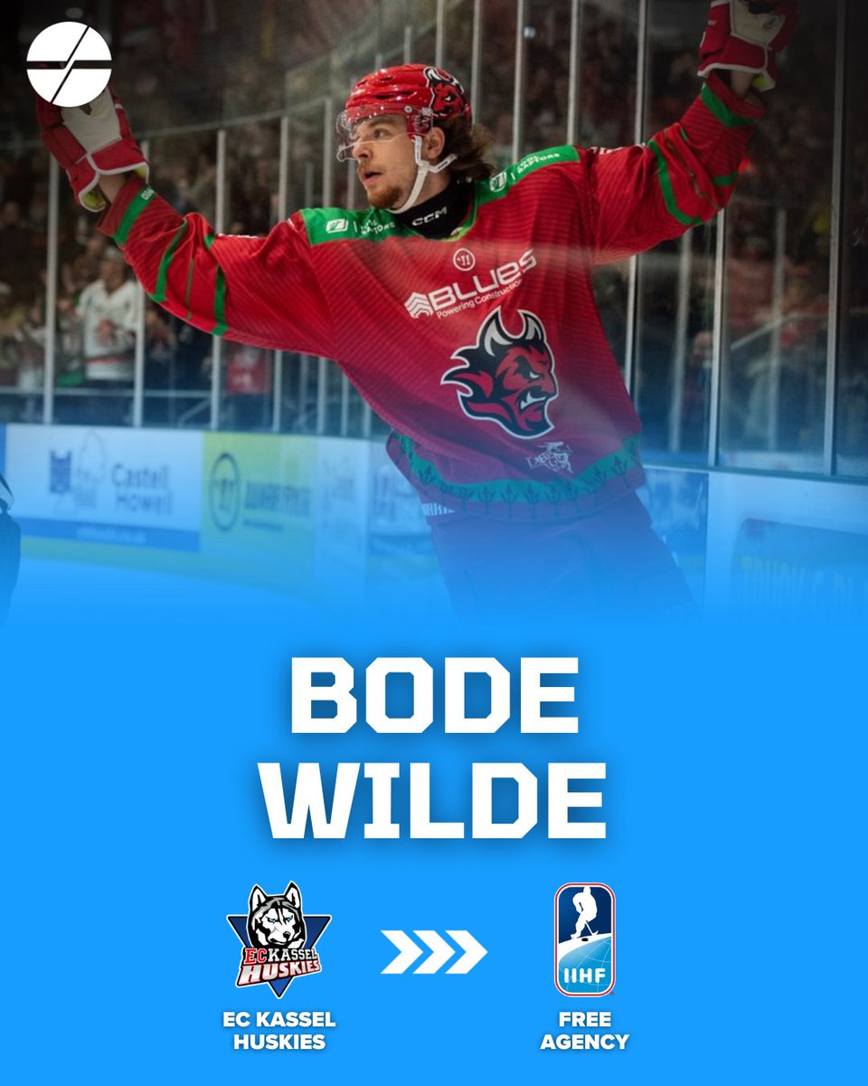 Former Cardiff Devils 🏴󠁧󠁢󠁷󠁬󠁳󠁿 defenseman, Bode Wilde 🇺🇸🇩🇪, has departed from the EC Kassel Huskies 🇩🇪 in DEL2. 

This season, the 26 year old played 66 games and recorded 14 goals, 38 assists, 28 PIMs and a +/- of +21.
