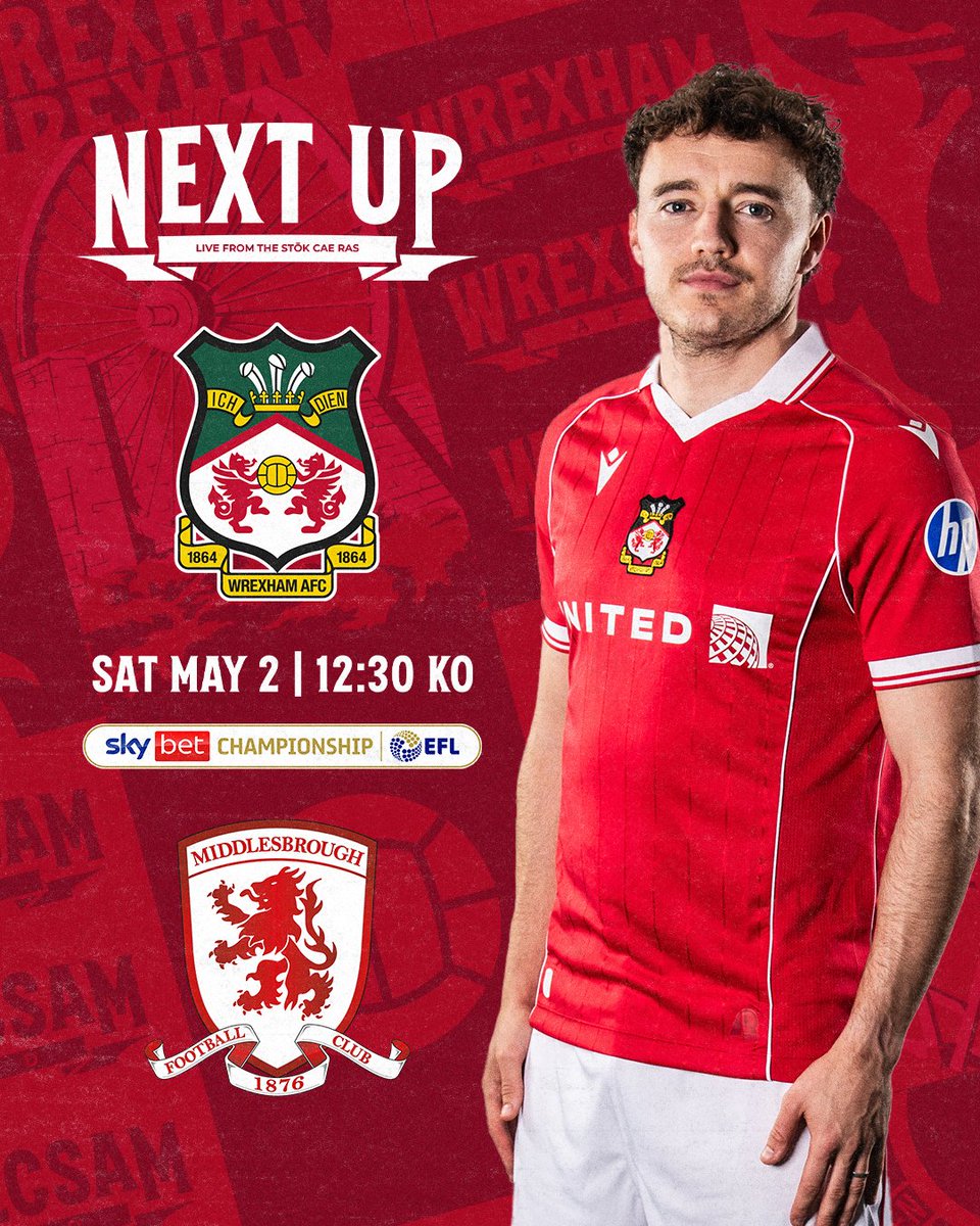 Wrexham_AFC's tweet photo. One more to go. 

A massive game awaits this Saturday at the STōK Cae Ras 👊

🔴⚪ #WxmAFC https://t.co/JmKfSDCzS4