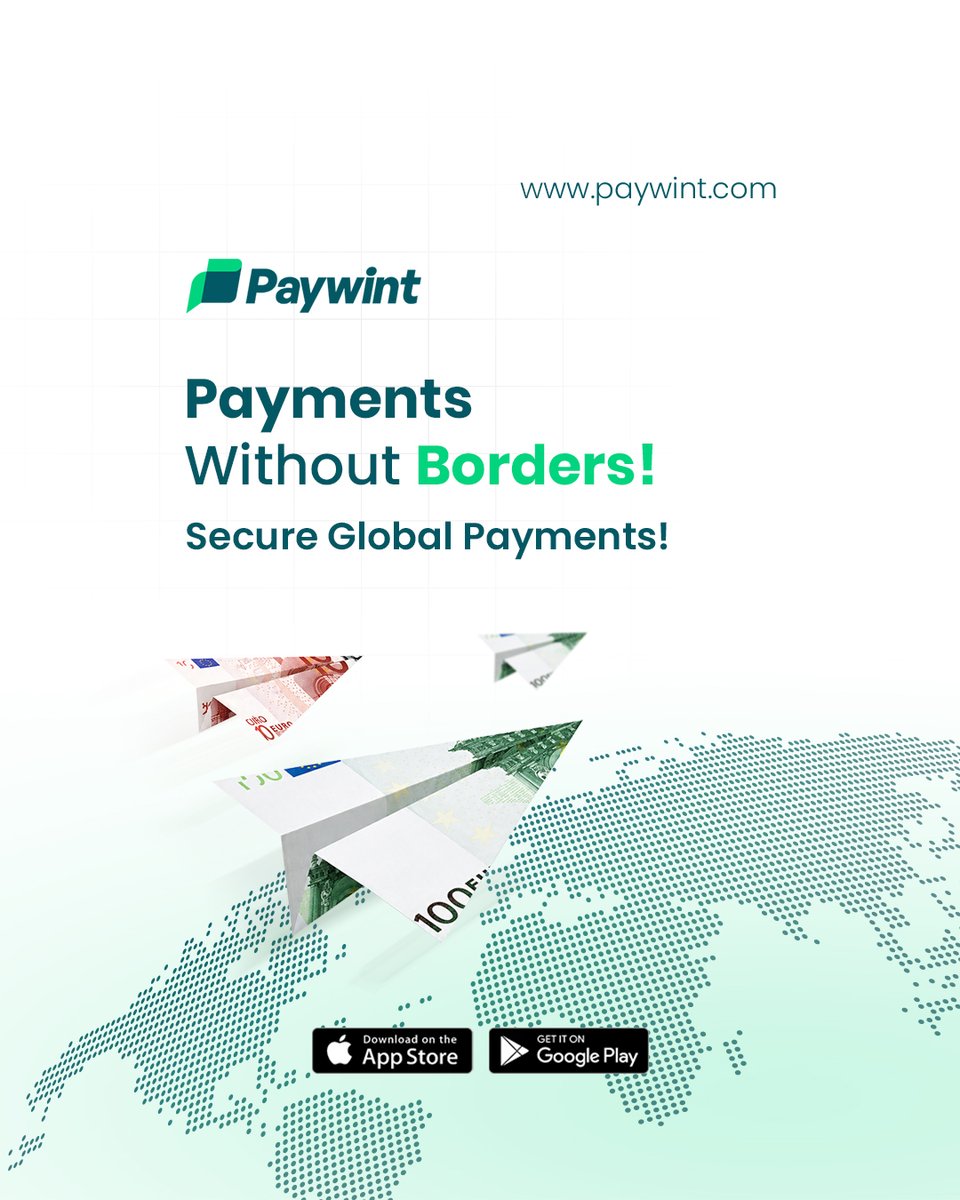 paywint's tweet image. Paywint Cross-Border payments help businesses and individuals move money globally fast ,secure and without the usual hassle of high fees or delays.
#paywint #crossborderpayments #fintechsolutions #globalpayments