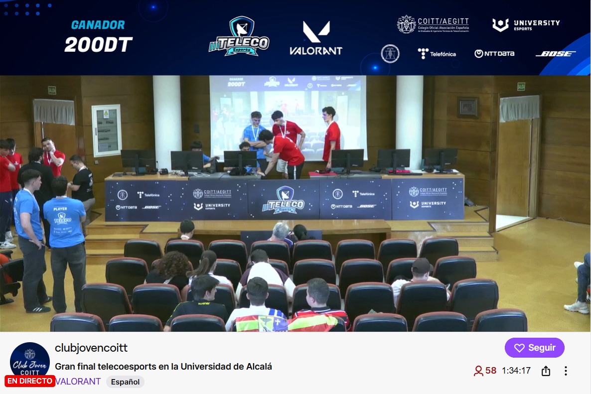coitt_aegitt's tweet photo. @CEETsectorial @la_UPC @La_UPM @VALORANT Victoria en #Valorant para el equipo 200DT, de la Universidad Politécnica de Madrid, @La_UPM 👏 ¡Enhorabuena! 

#IIITelecoEsports #SomosTelecos https://t.co/p30vU9PiRy