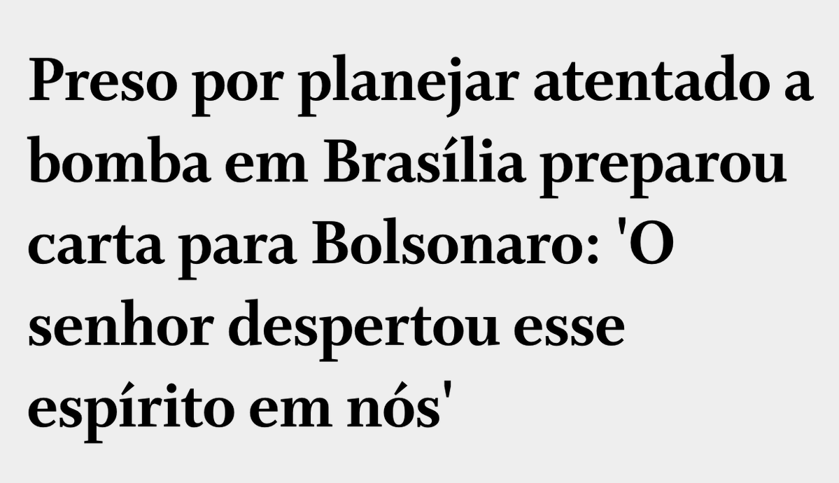 tesoureiros's tweet image. Tentaram explodir uma bomba no aeroporto de Brasília na véspera do Natal de 2022. O autor do atentado participou dos acmpamentos golpistas e tinha armas para dar um golpe. E deixou uma carta a Bolsonaro: Você despertou esse espírito isso em nós.

Sem anistia. Sem dosimetria.