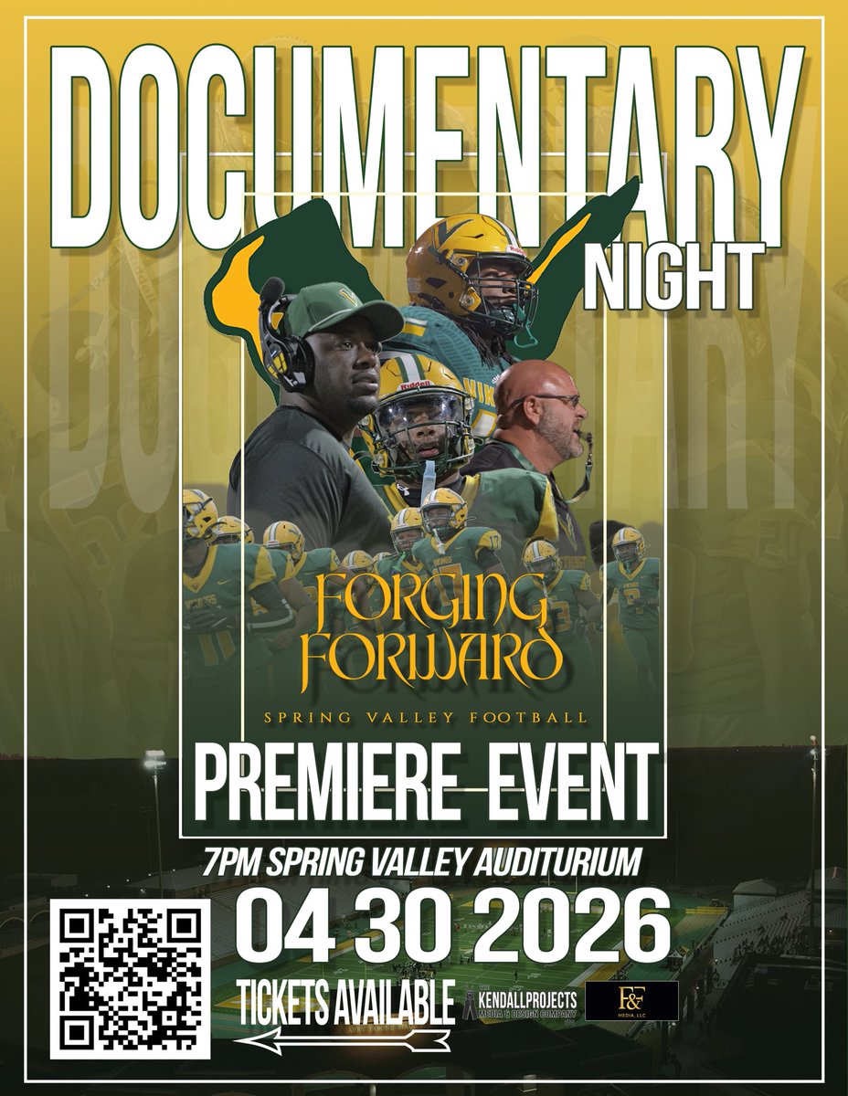 kendallprojects's tweet photo. Tonight! 7pm at Spring Valley High School! Don’t miss out on this amazing event!

Tickets here! Or scan the QR Code!

https://t.co/7ulj4fuQM3

@SV_Vikings @CoachNorman_SV @SVVikings_FB @SVVikingsSports https://t.co/Dz9u19dqmu