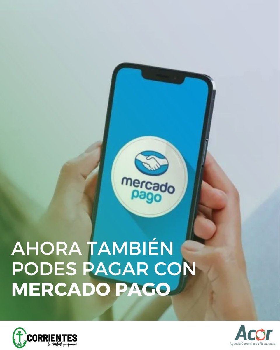 Acorctes's tweet image. 📱 ¡Más facilidades! Ahora también podés pagar tus impuestos a través de Mercado Pago. Rápido, simple y desde tu celular. 💳
#MercadoPago #Innovación #ACOR