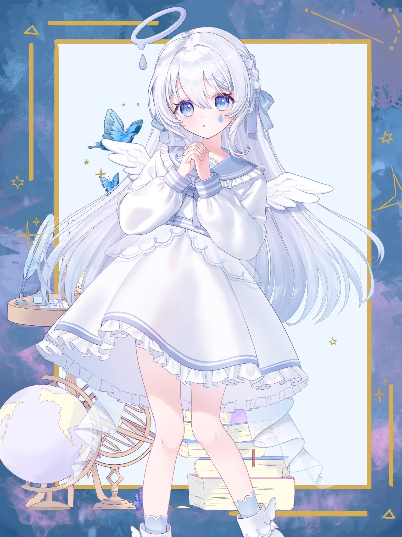 『月の雫にふれる夜』 アーティスト：アトリエ・そら♫ 月雫あい💧 (@yumenonaka_ai) / X