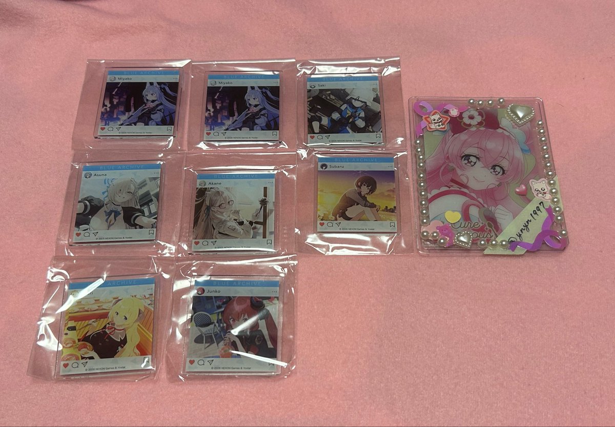 ynyn1997's tweet photo. 【交換】ブルアカ ブルーアーカイブ SNS風アクリルマグネットコレクション

譲：ミヤコ、サキ、アスナ、アカネ、スバル、アカリ、ジュンコ

求：イズミ、カホ、ノノミ、モエ　各1

◼︎郵送希望
◼︎１点〜◎
◼︎gw明けの発送でも構いません https://t.co/IIAsPVpvls