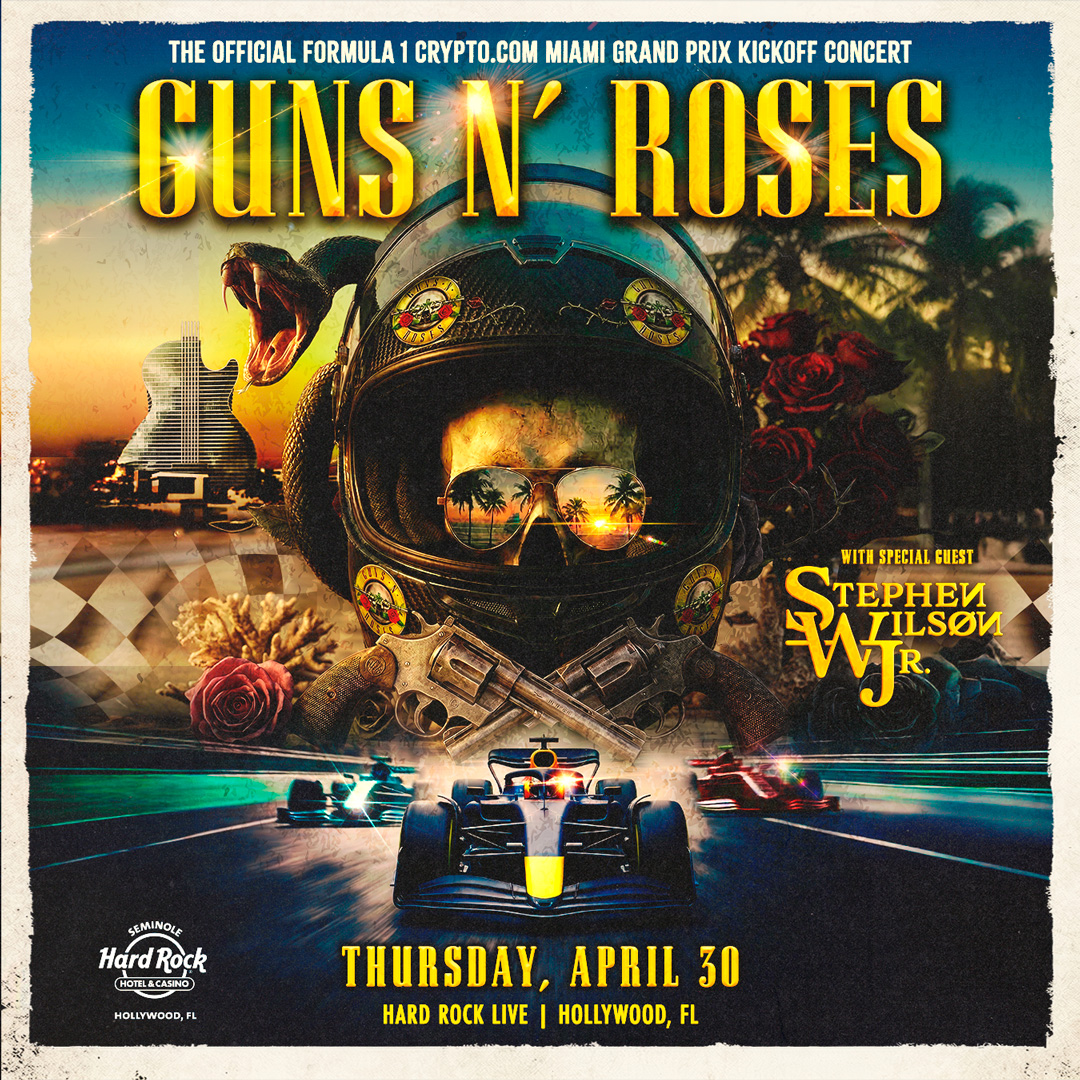 LIVE TONIGHT : #GunsNRoses Hard Rock Live, Hollywood, FL - USA Be