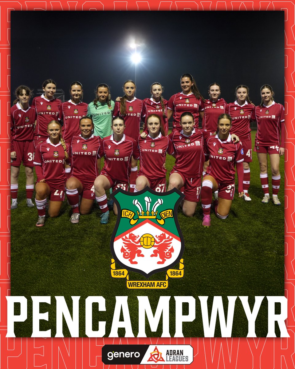 AdranLeagues's tweet photo. The 2025/26 #GeneroAdranU19 champions... @WrexhamAFCWomen! 🏆

Llongyfarchiadau, Red Dragons! 👏 https://t.co/BC52TWImO8