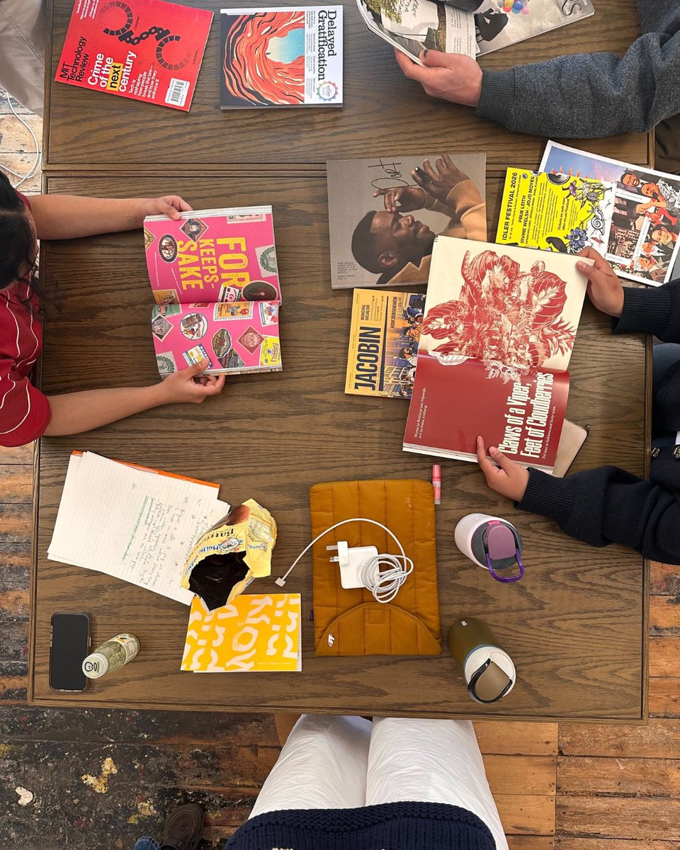 andnowstudio's tweet photo. Last week, the design team put their out of office on. We called it Training Half Term.  

Good design sits on top of decades of thinking — in technology, print, craft — and curiosity is what keeps you connected to it (and helps us continue to love what we do). We weren't making enough room for that… So we made some.  

A week split between external tutorials, internal studio workshops, and our printer @parkcommunications.