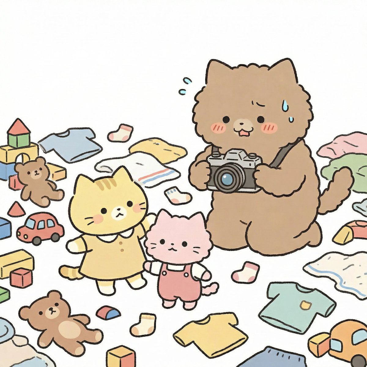 【育児あるある】子どもの可愛い瞬間を撮りたいのに、背景の散らかりが毎回地獄。 #育児あるある #生活感 #育児の現実