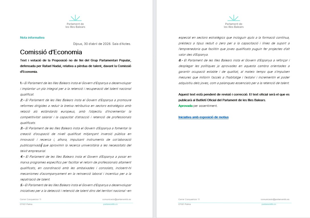 Parlament de les Illes Balears tweet media