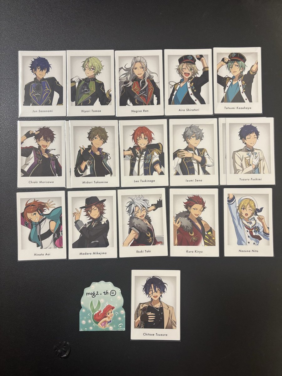 mog2_th's tweet photo. 【交換・譲渡】あんスタ 10周年 特典ぱしゃっつ

譲）ジュン 日和 凪砂 藍良 巽 千秋 翠2 
　　レオ 泉 弓弦2 ひなた 斑 維吹 紅郎 
　　なづな チトセ
求）同異種北斗またはご希望額

初回ツイフィ必読
3段目含むお取引優先
チトセは異種or周年北斗との交換優先
譲渡の場合はご希望をお聞かせください https://t.co/cD5tvjctTQ