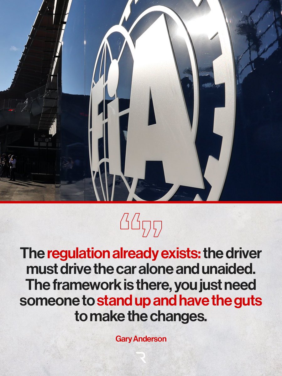 wearetherace's tweet photo. Ex-F1 technical director Gary Anderson says the "fundamental fix" to the 2026 rules are to give the driver back control: https://t.co/aNJXDKDBwm