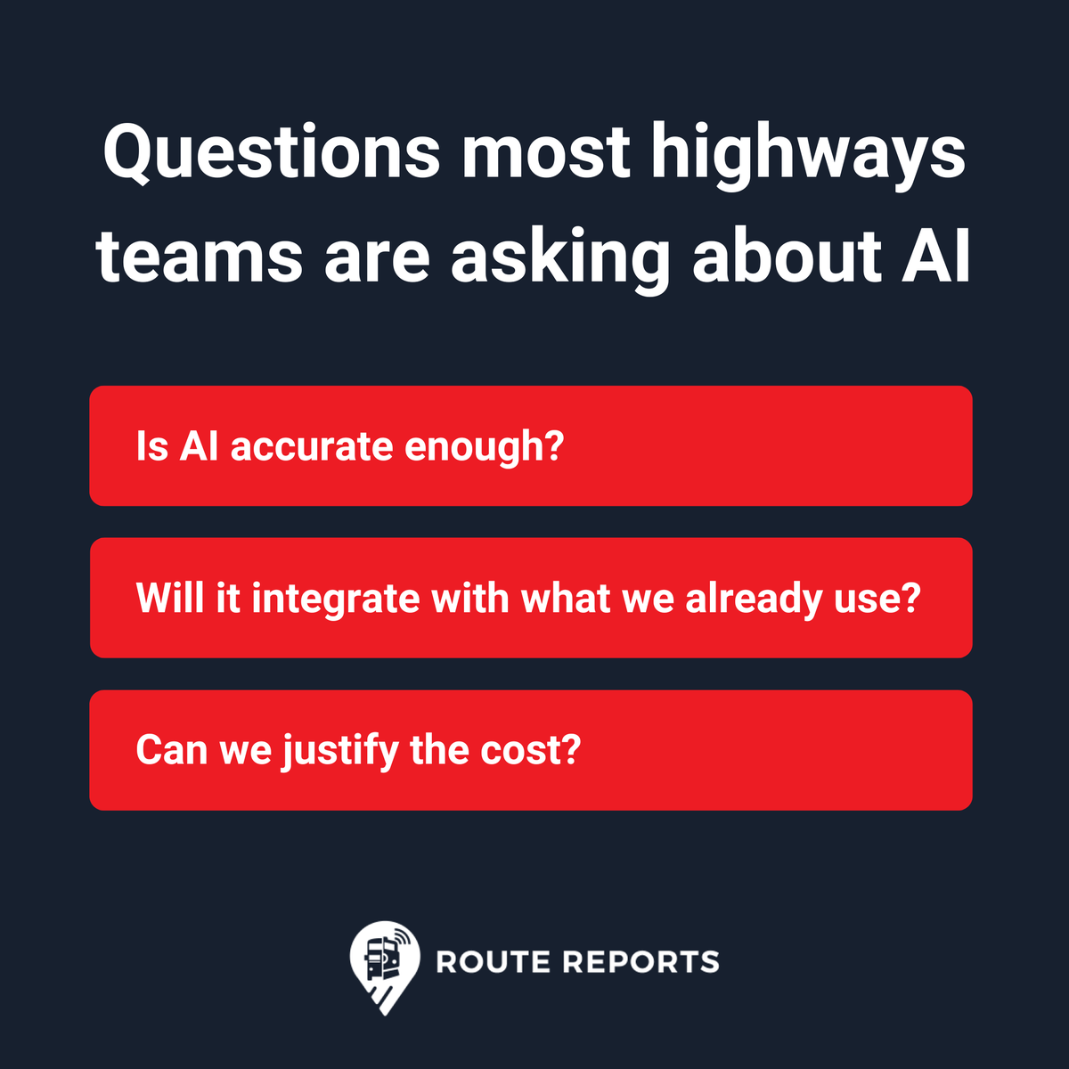 RouteReports's tweet photo. AI won’t replace highways inspectors.

But it will change how inspections are done—with better coverage, consistency, and evidence. https://t.co/g8U1mlkrIk