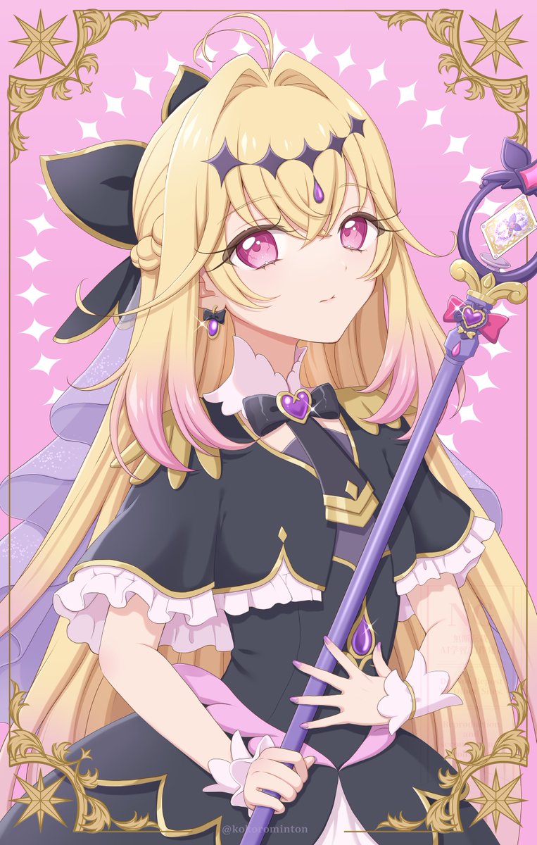 キュアアルカナ・シャドウを描きました💜🖤
 #たんプリ #precure