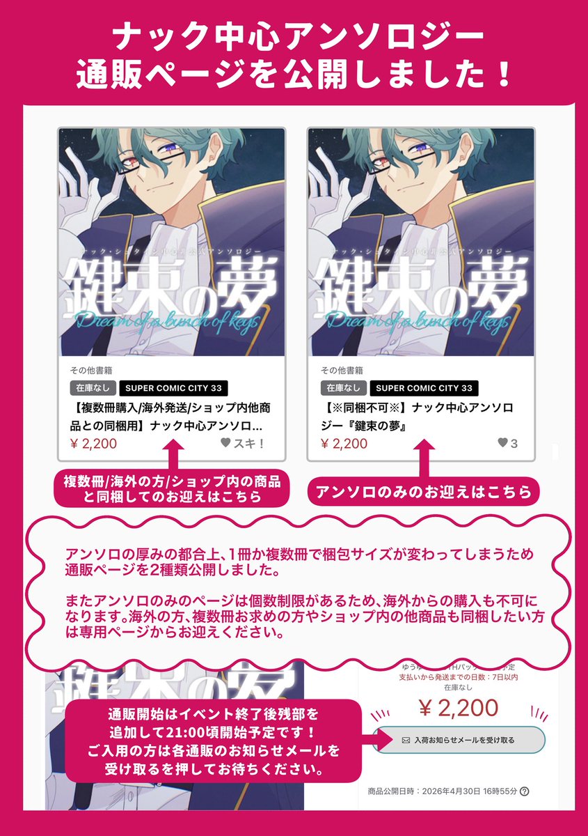🔑中心アンソロジー告知@5/5東2と34ab tweet media