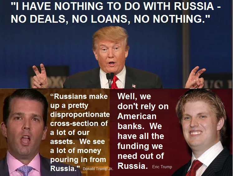 KaylaDavis2000's tweet image. Trump bragged in 2014: "We don’t need US banks, we have Russian money"

By 2017, over $100M had been funneled in via shell companies. Now in 2026, we’re paying $2B of our tax dollars to his fossil fuel donors.

Twelve years. Same corruption. 🇷🇺💸