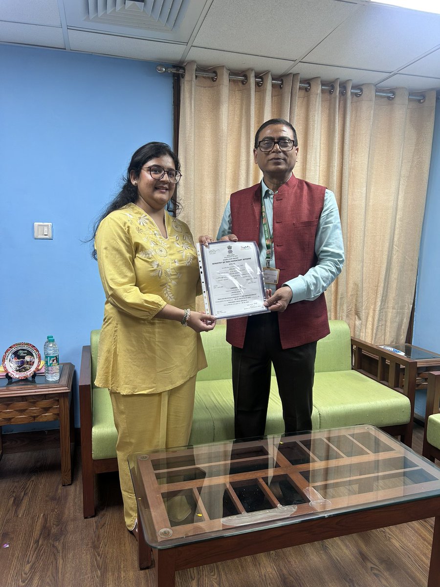 संसदीय कार्य मंत्रालय M/O Parliamentary Affairs tweet media