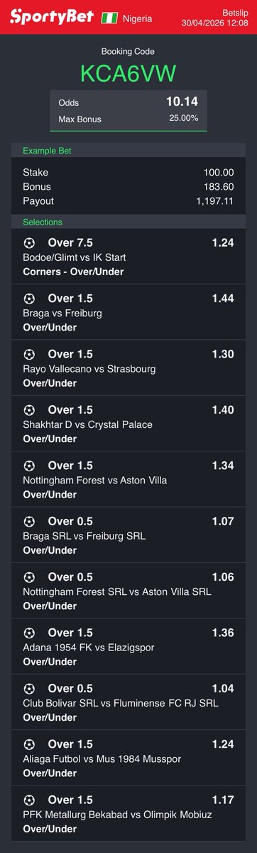 djgulla's tweet image. 10 odds of the day 🔥🔞

KCA6VW

#IFB #BeGambleAware #Sportybet #IFollowBack #Viral