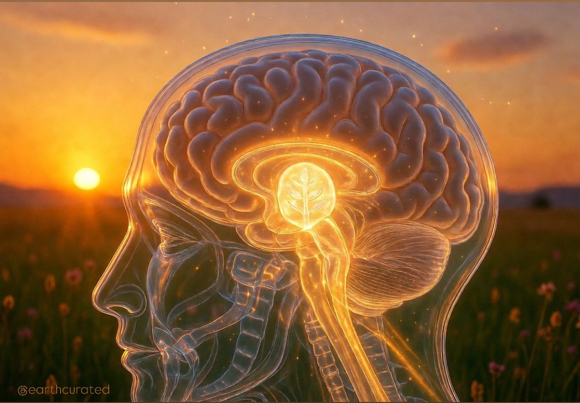“Early morning sunlight triggers serotonin and vitamin D production while setting your circadian rhythm, signaling to every cell that a new safe day has begun.

At times, nothing realigns the mind and body more naturally than the first golden light of dawn.”
