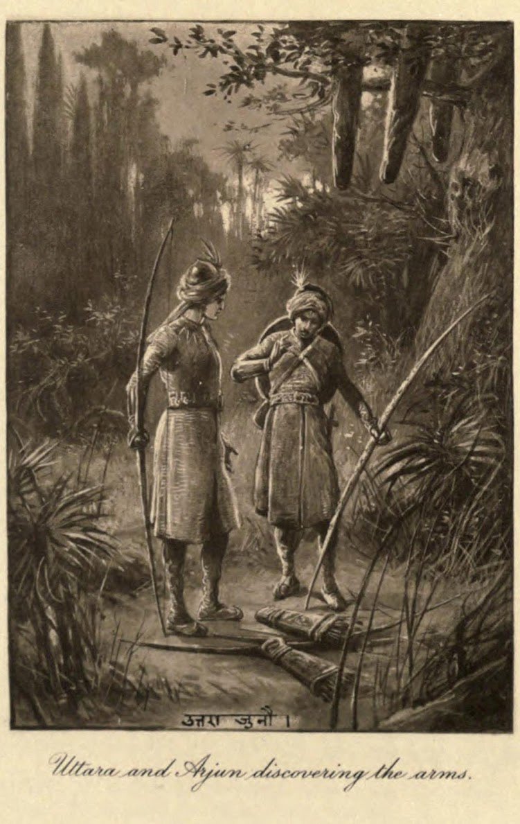 Yaduvam's tweet photo. Illustrations from the Book Maha-Bharata, The Epic of Ancient India by Romesh Dutt, 1899 https://t.co/RFh9OrqA9O
