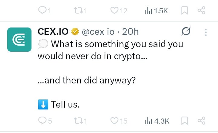 DDN619's tweet image. It's officially true that this project is dead and gone. There reshare, comment and like buttons are locked. This is a project that people supported wholeheartedly, but the opposite was paid.
Goodbye @cex_io #cexio #dao #crypto #btc #airdrop #eth #x