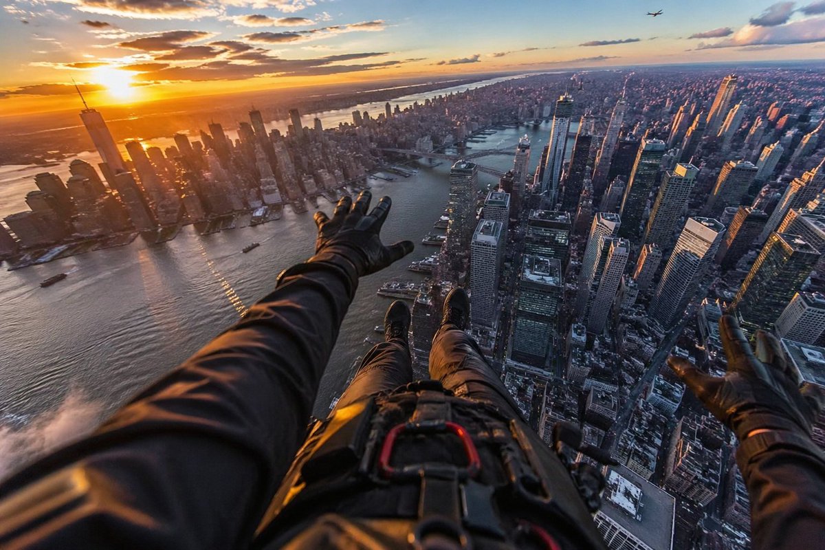 Drm606769628474's tweet image. Free fall from the sky.
City rushing under you.
One move — and everything changes.
#pov #skyfall #extreme #aiart #cinematic #adrenaline #fyp #shorts