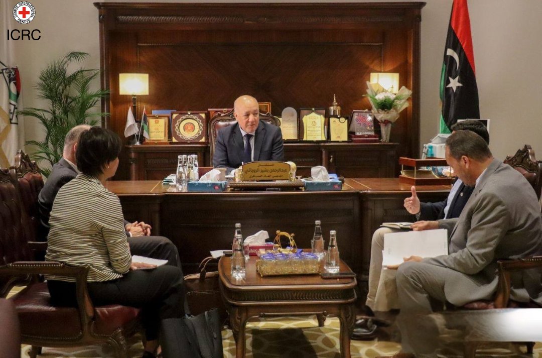 ICRC_lby's tweet image. The Head of #ICRC Mission in Libya delegation met with the Military Prosecutor in #Tripoli, to exchange on areas of cooperation related to the promotion and application of #IHL, including training and technical dialogue.