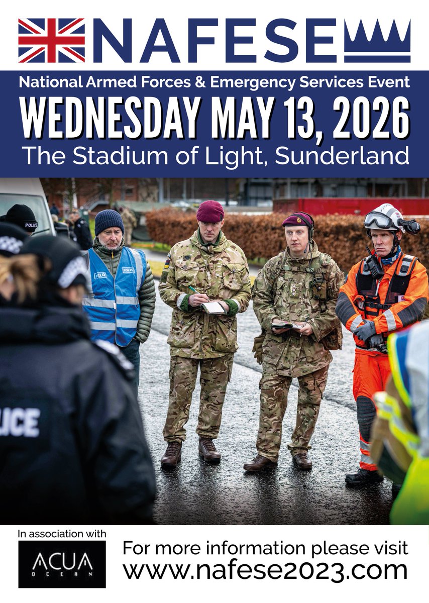 mally1robbo's tweet image. Not long to go! Have you signed up yet? See nafese2023.com on how to sign up. #armedforces #emergencyservices #sunderland #veterans @VICSunderland @gerfowler16 @sunderlandafc11 @SunderlandAFC @SeahamSeaCadets @ACUAOcean @northumbriapol @SAFCFoL @UoS_EandI