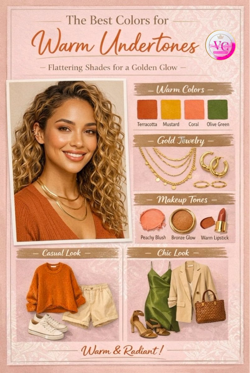 vandelchristen's tweet image. Glow Up Tip: Warm Undertones Edition ✨
Stop wearing colors that wash you out! If you’ve got that golden glow, these earthy tones and gold accents are your secret weapon for looking radiant every single day. 🧡🔥
#WarmUndertones #ColorAnalysis #GoldenGlow #StyleInspo #BeautyTips