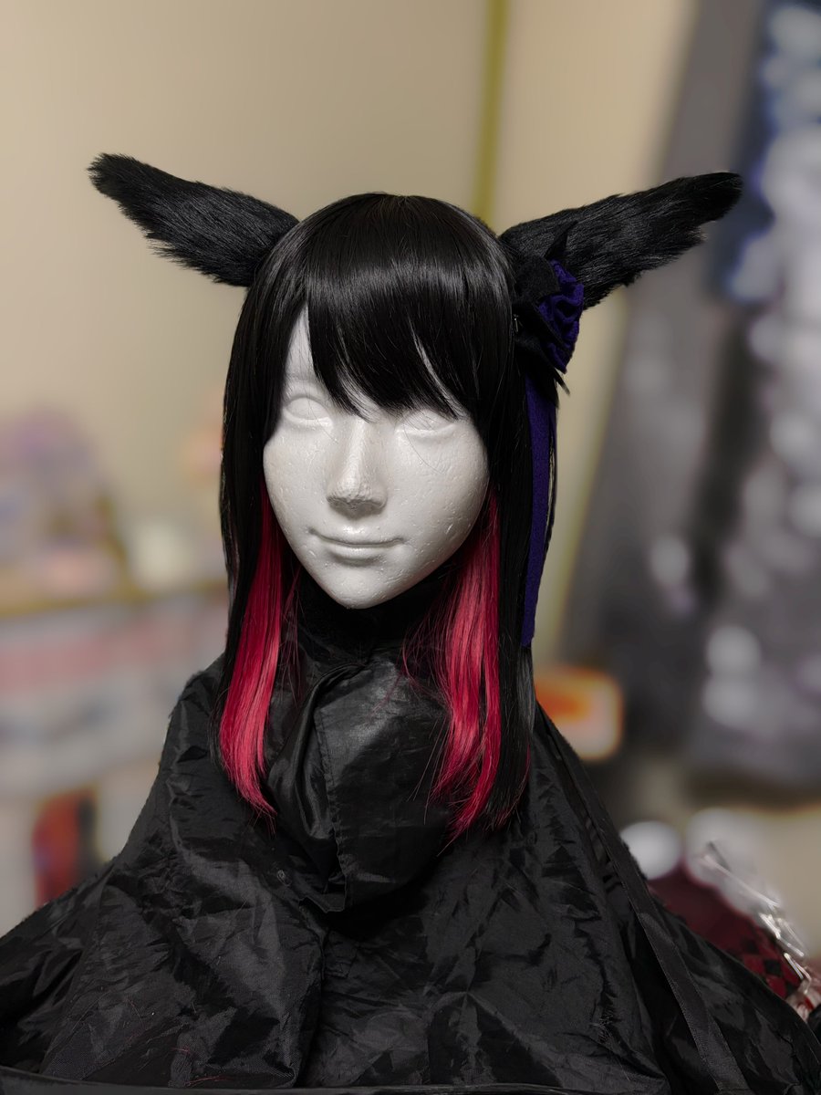 yumop0823's tweet photo. 自機ミコッテちゃんのイメチェンウィッグでけた。インナーカラーが鬼かわいい https://t.co/md6ObvDoki