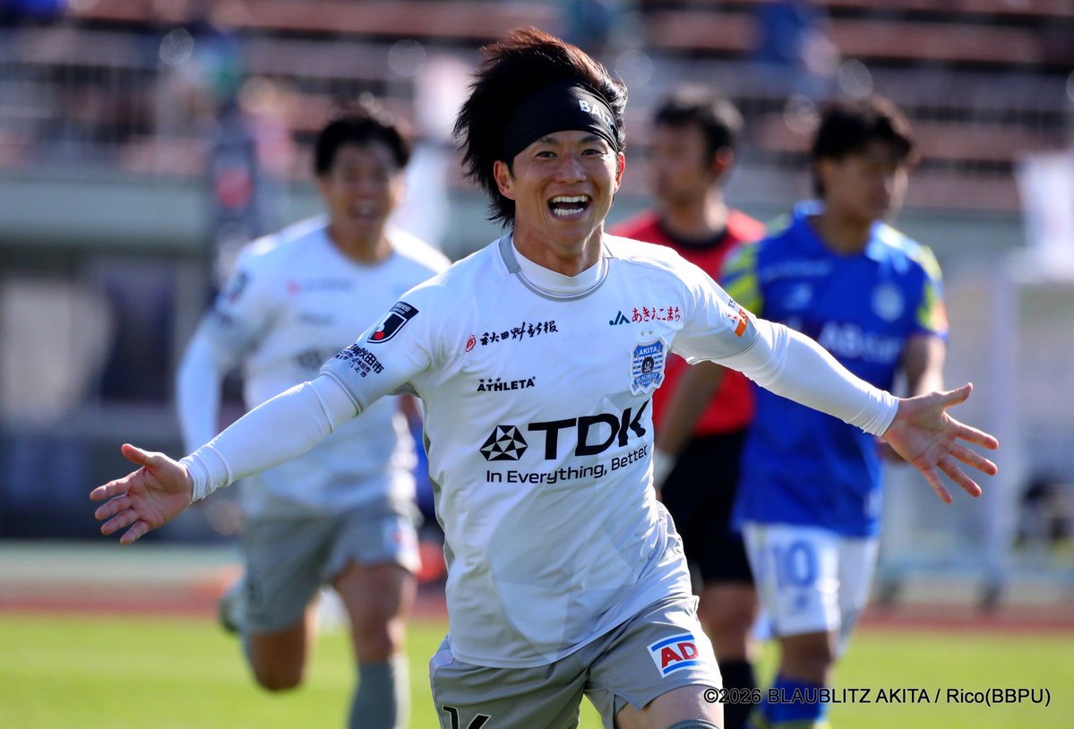 秋田に加入して、ホームで初めてゴールを決めることができました！
このスタジアムで決めるゴールはやっぱり格別です😊
最高の後押し、本当にありがとうございました！

連戦なので、次に向けて準備します！
また一緒に戦いましよう！

みなさん素敵なゴールデンウィークをお過ごしください🙇‍♂️