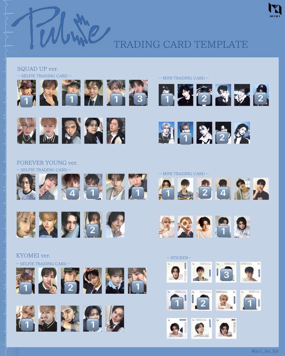 trade_mini03's tweet photo. INI 8TH SINGLE PULSE 封入トレカ 交換

【譲】
画像

【求】
未使用シリアル(ｼﾘ1:ﾄﾚ3～)

郵送希望です📮
お気軽にお声掛けお願いいたします🙇🏻‍♀️
#INI交換 #INI譲 #INI求 https://t.co/HDjcAj1KK0