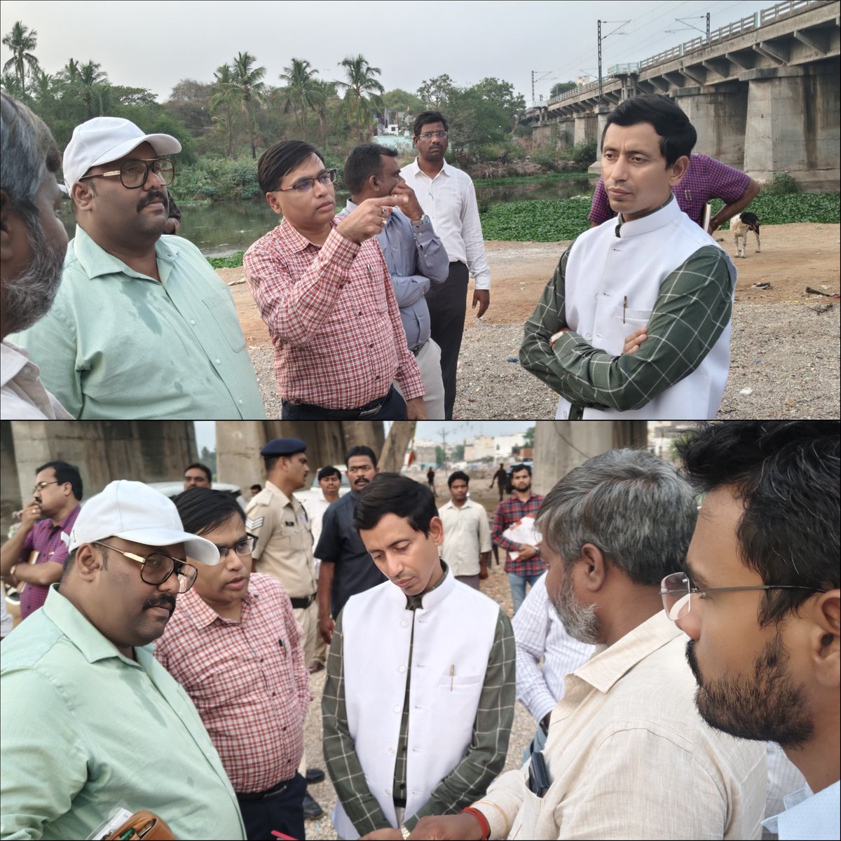 drmhyb's tweet image. Shri Santosh Kumar Verma, DRM/HYB, along with a team Officers viz. ADRM, CPM/GS, Sr.DEN/Co.ord &amp;amp; others, conducted a comprehensive inspection at Kacheguda Railway Station with a focus on extension of yard to enhance the operational efficiency. 
#Kacheguda #Infrastructure